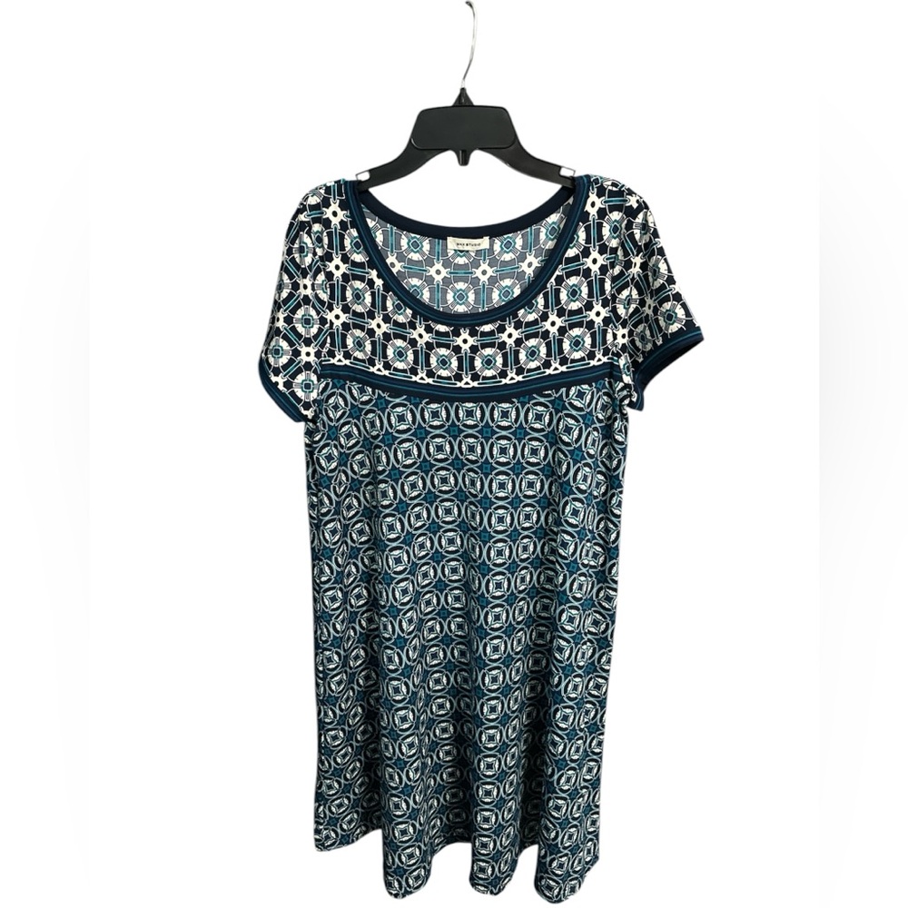 Blue Geometric Dress